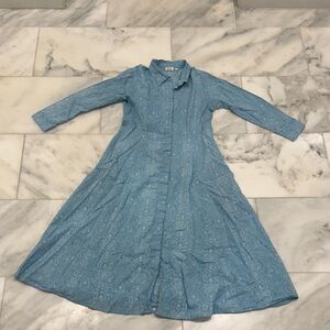 Blue Patterned Women's Dress